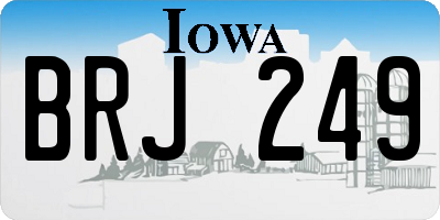 IA license plate BRJ249