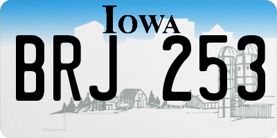 IA license plate BRJ253