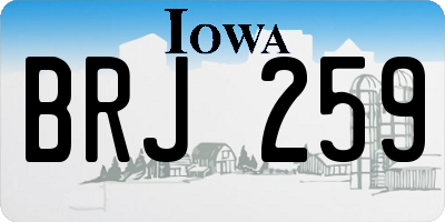 IA license plate BRJ259