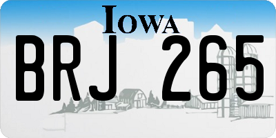 IA license plate BRJ265