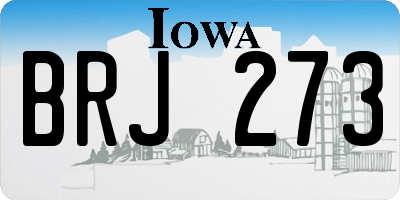 IA license plate BRJ273