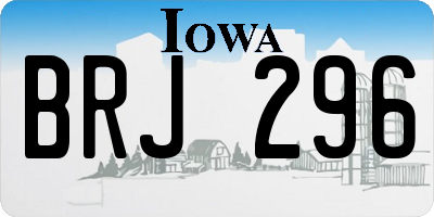 IA license plate BRJ296