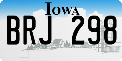 IA license plate BRJ298