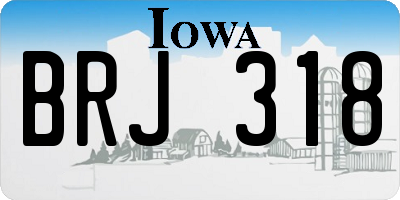 IA license plate BRJ318