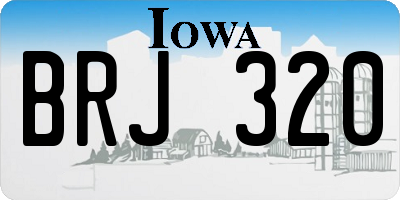 IA license plate BRJ320
