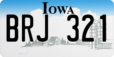 IA license plate BRJ321