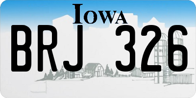 IA license plate BRJ326