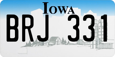 IA license plate BRJ331