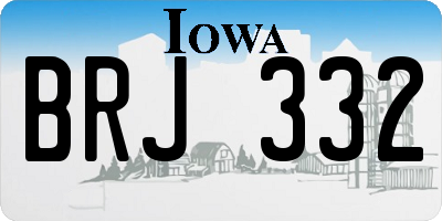 IA license plate BRJ332