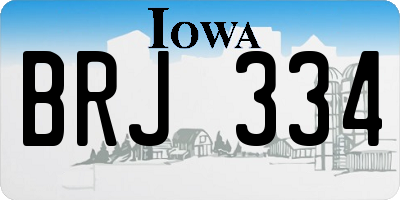 IA license plate BRJ334