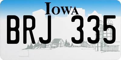 IA license plate BRJ335