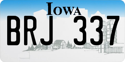 IA license plate BRJ337