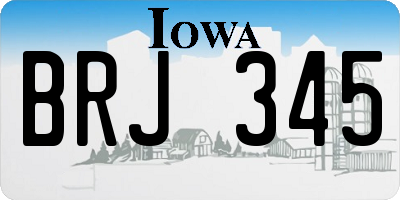 IA license plate BRJ345