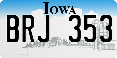 IA license plate BRJ353