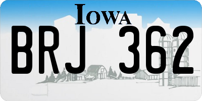 IA license plate BRJ362