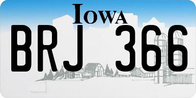 IA license plate BRJ366