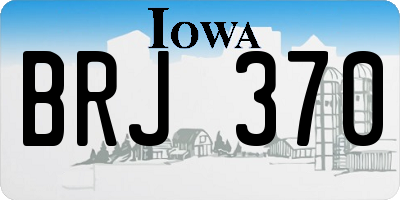 IA license plate BRJ370