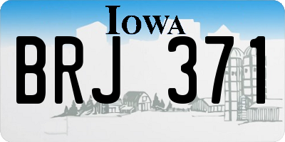 IA license plate BRJ371