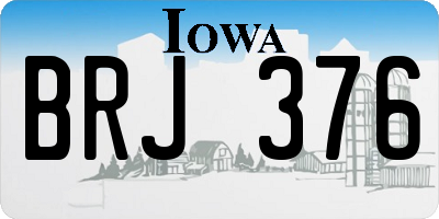 IA license plate BRJ376