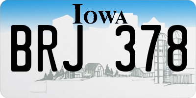IA license plate BRJ378