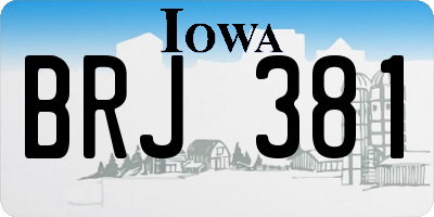 IA license plate BRJ381
