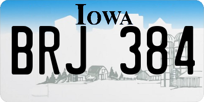 IA license plate BRJ384