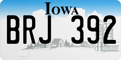 IA license plate BRJ392