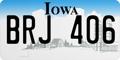 IA license plate BRJ406