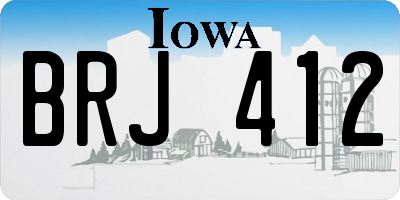 IA license plate BRJ412
