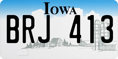 IA license plate BRJ413