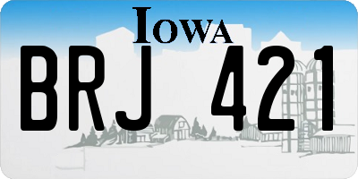 IA license plate BRJ421