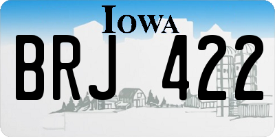 IA license plate BRJ422
