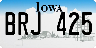 IA license plate BRJ425
