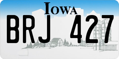 IA license plate BRJ427