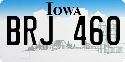 IA license plate BRJ460
