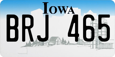 IA license plate BRJ465