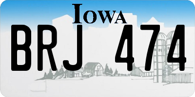 IA license plate BRJ474
