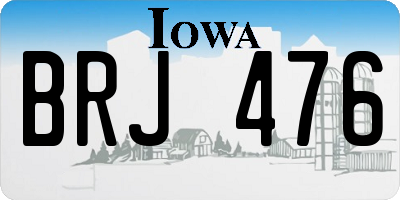 IA license plate BRJ476