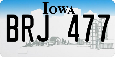 IA license plate BRJ477