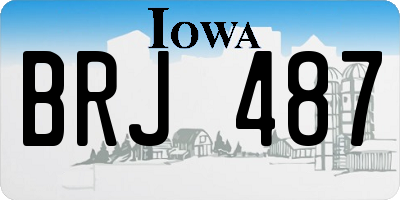 IA license plate BRJ487