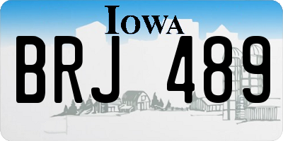 IA license plate BRJ489