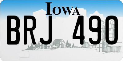 IA license plate BRJ490