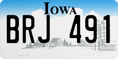 IA license plate BRJ491