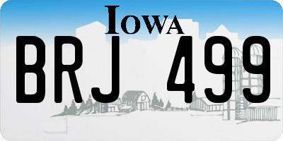 IA license plate BRJ499
