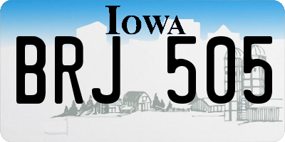 IA license plate BRJ505