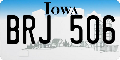 IA license plate BRJ506