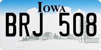 IA license plate BRJ508