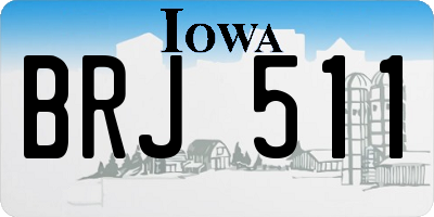 IA license plate BRJ511