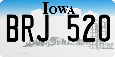 IA license plate BRJ520