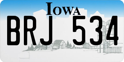 IA license plate BRJ534